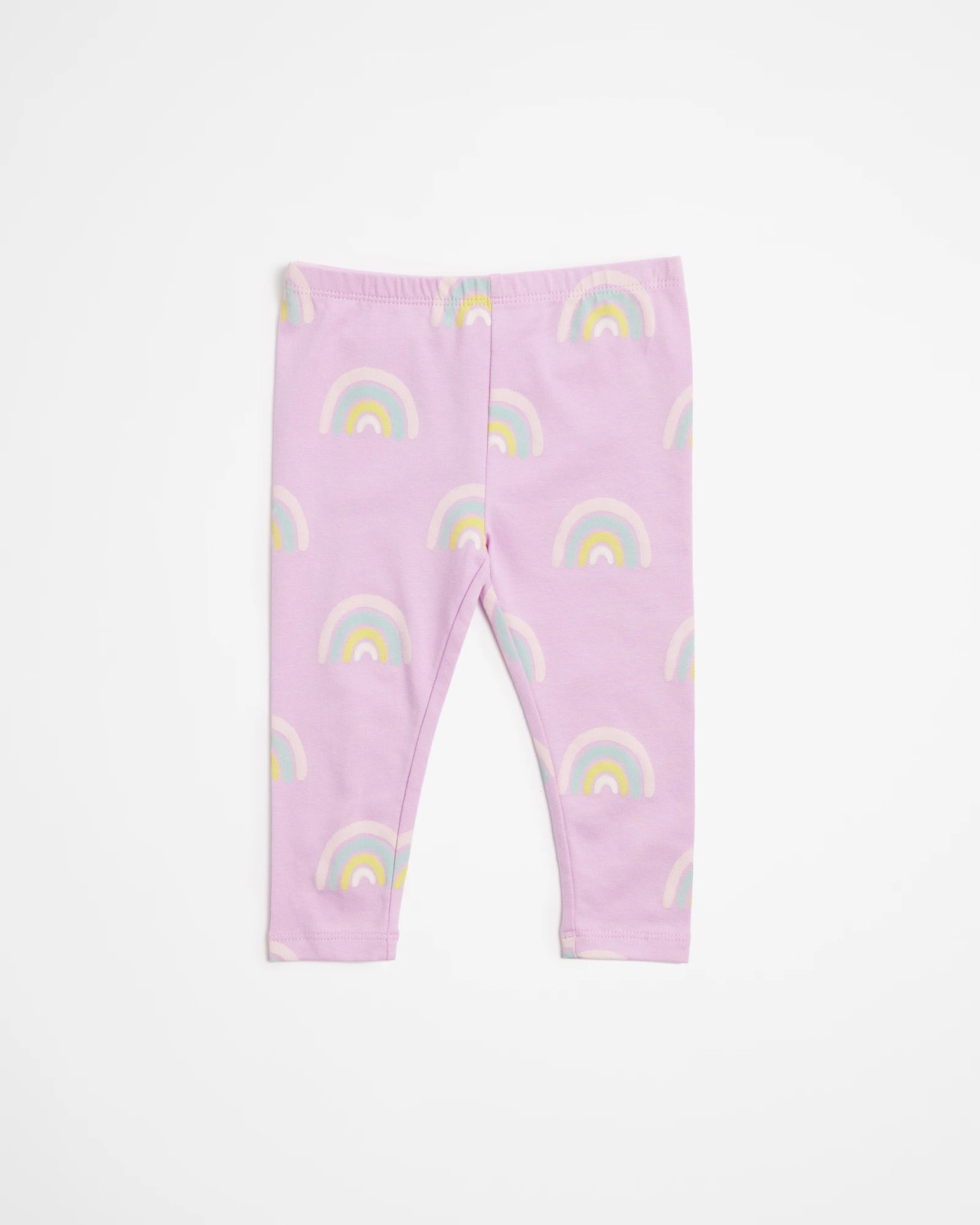 Baby Organic Cotton Print Leggings - Rainbows