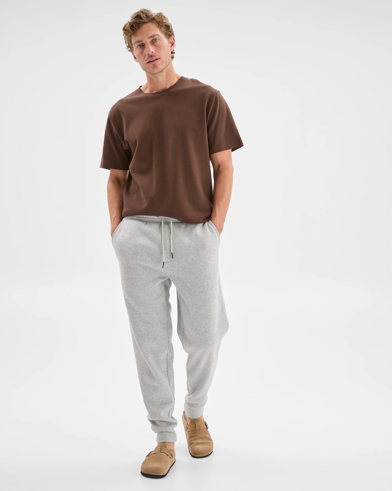 Cuffed Full Length Trackpants - Grey Marle 4 of 5