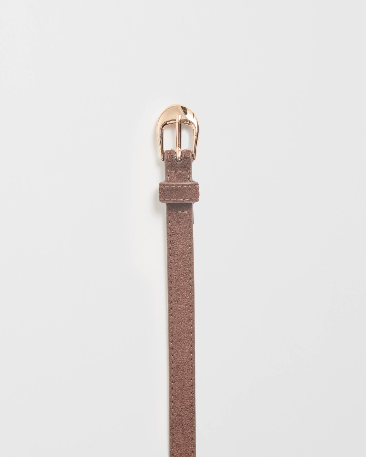 2 Pack Faux Suede Slim Belts - Chocolate Hazelnut 5 of 5
