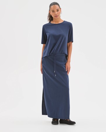 Relaxed Drape Maxi Skirt