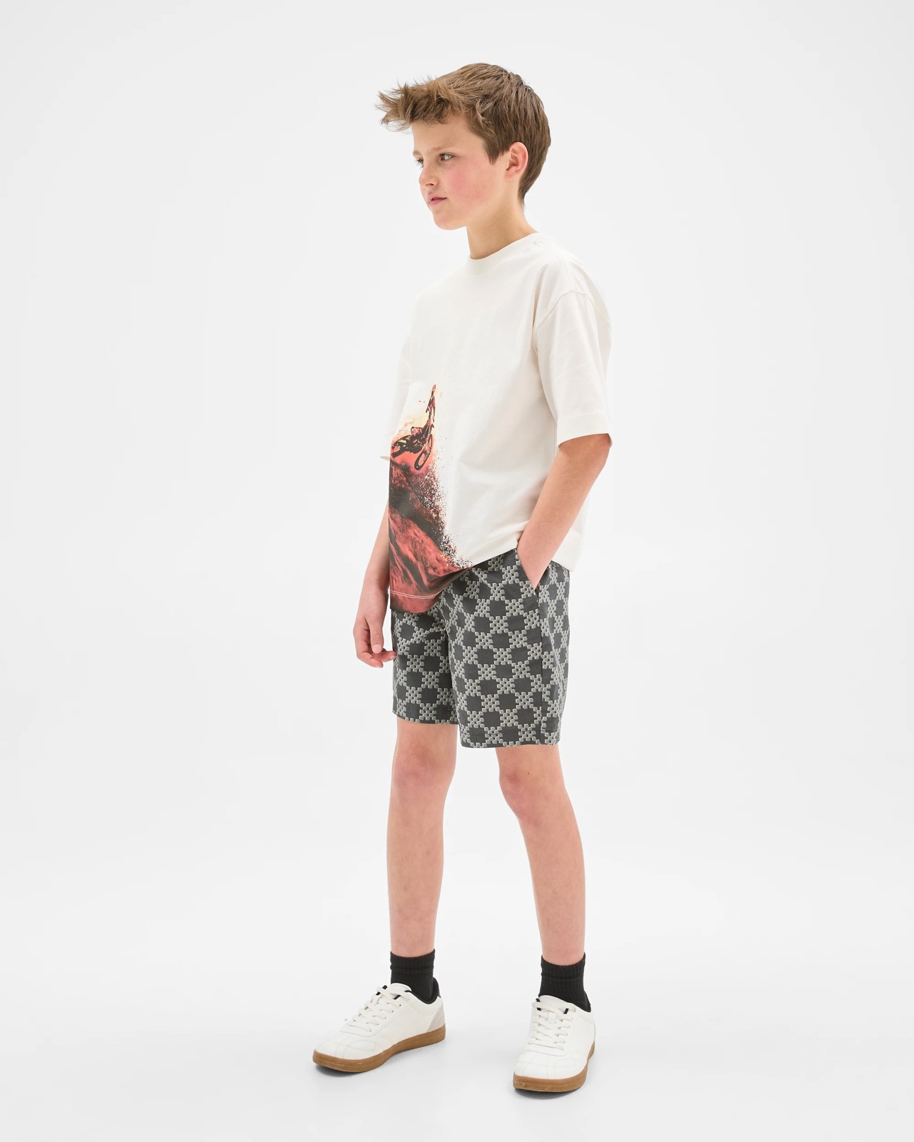 Australian Cotton Printed Shorts - Black 4 of 6