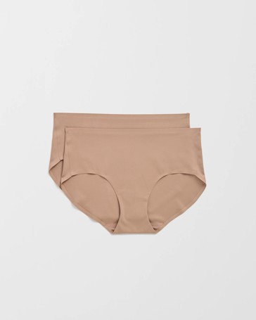 Smooth Moves 2 Pack Bonded No Show Midi Briefs