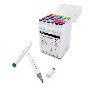 Graphic Markers, 36 Pack - Anko