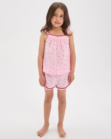Australian Cotton Younger Girls Cami Woven Pyjama Set