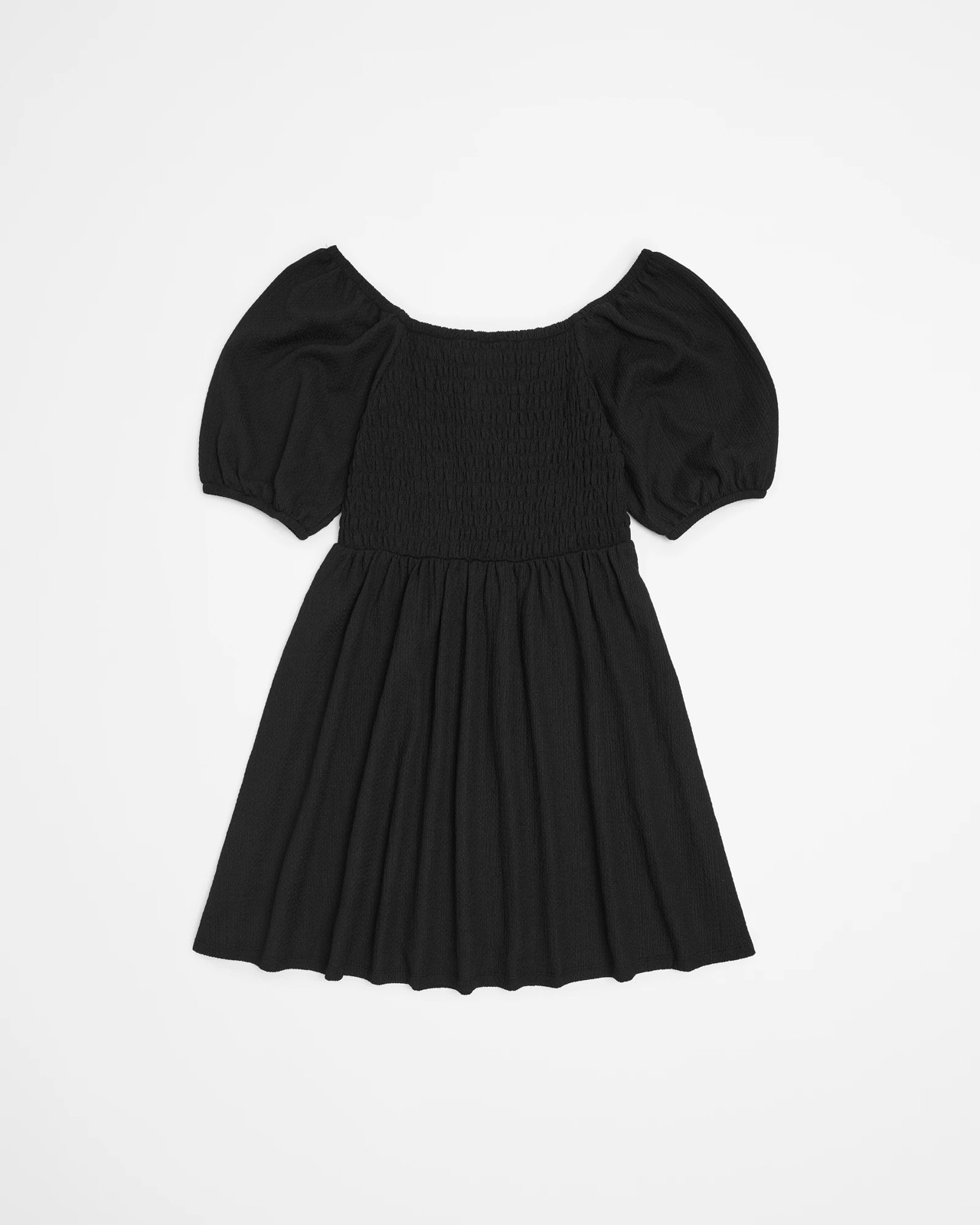 Black ruched knit clearance dress