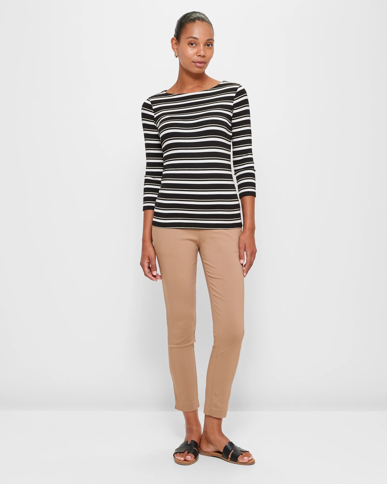 3/4 Sleeve Boat Neck Top - Preview | Target Australia