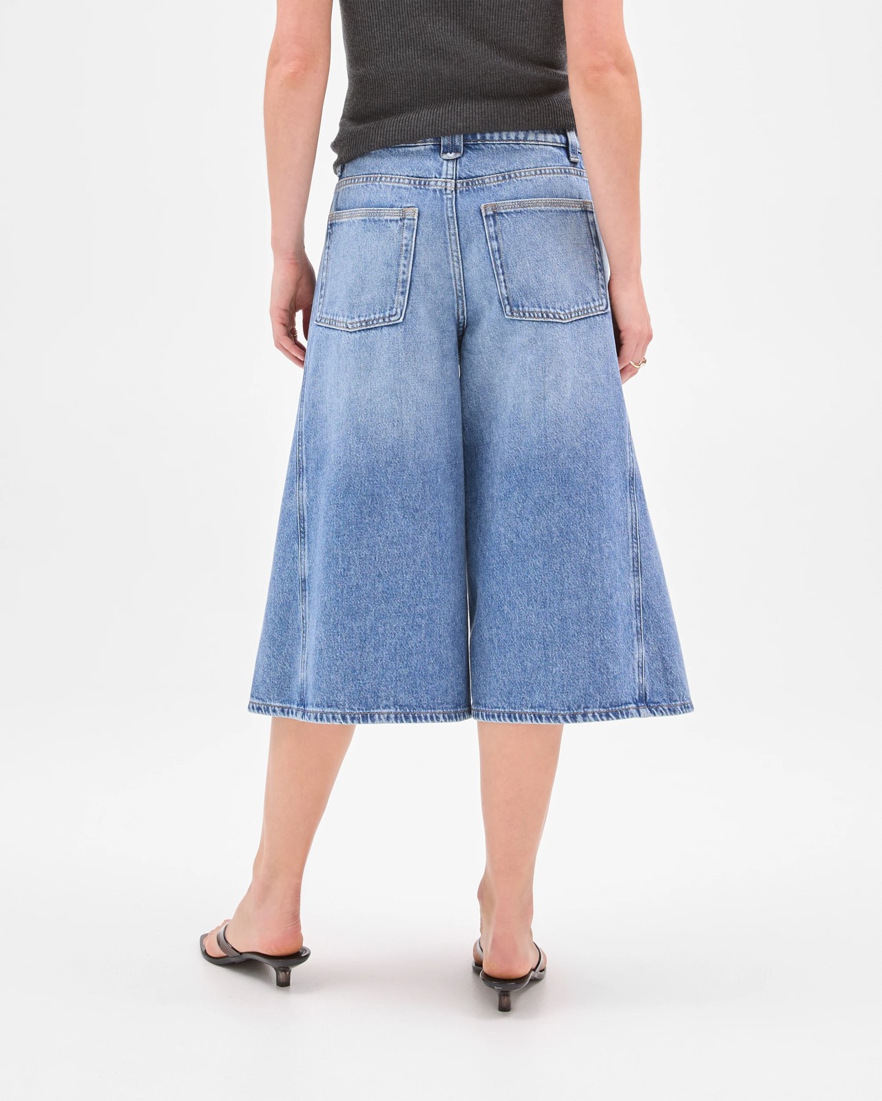 Lily Loves Australian Cotton Blend Longline Denim Bermuda Shorts 6 of 6
