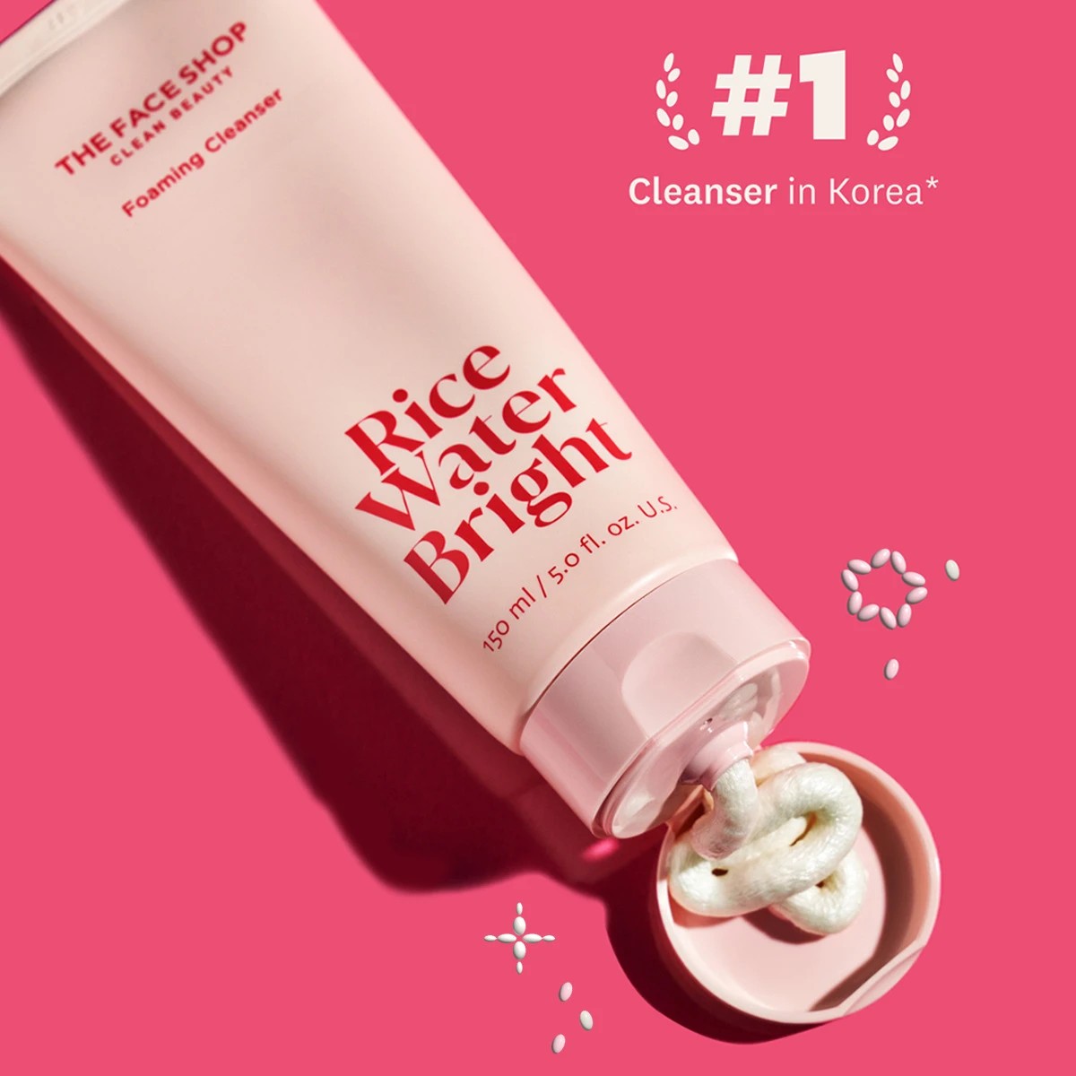 The Face Shop Rice Water Bright Foaming Cleanser 150ml 5 of 6