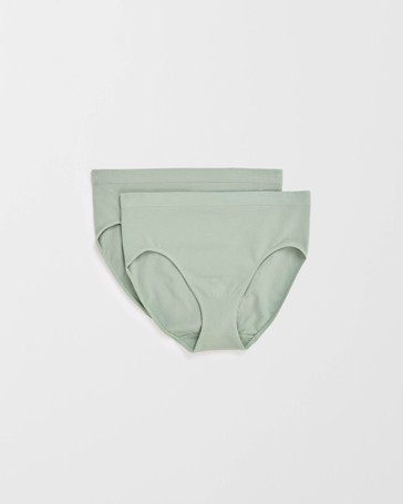 Australian Cotton Blend 2 Pack Seamfree Midi Briefs