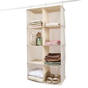 Linen Look 8 Cube Hanging Organiser, Beige - Anko product image