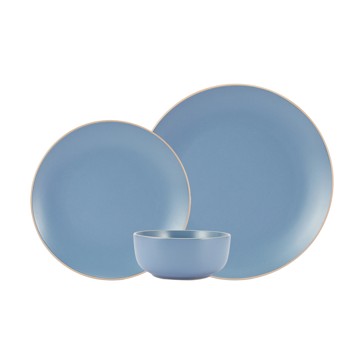 Blue 12 Piece Dinner Set - Anko