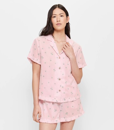 Woven Frill Pyjama Set