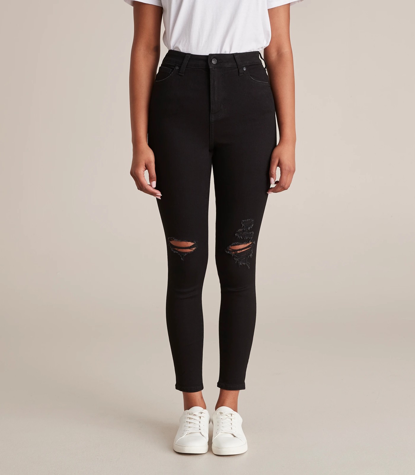 Black ripped hot sale jeans target