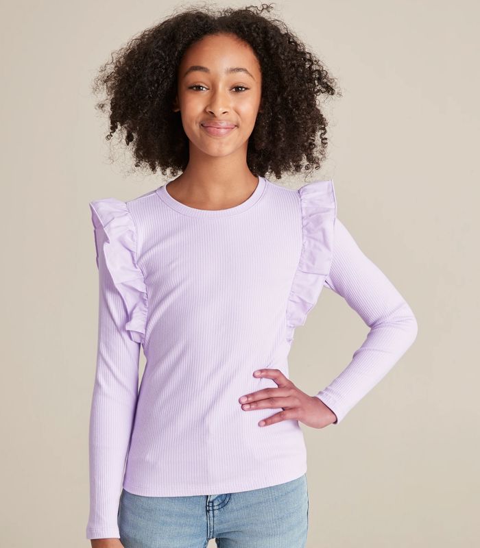 Ruffle Rib Top | Target Australia