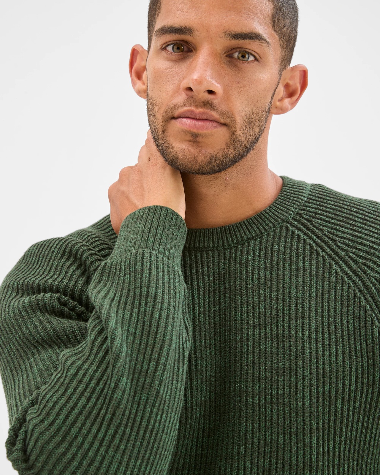 Australian Cotton Fisherman Knit Jumper - Green 5 of 6
