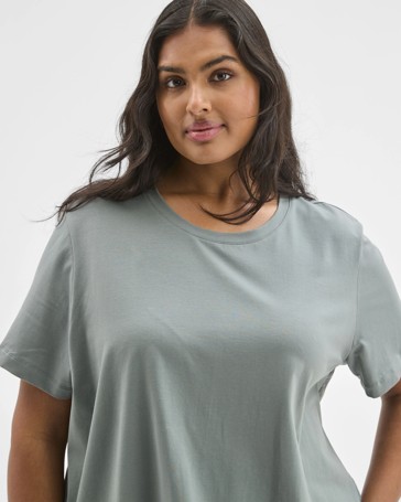 Plus Size Australian Cotton Blend Knit/Woven Top