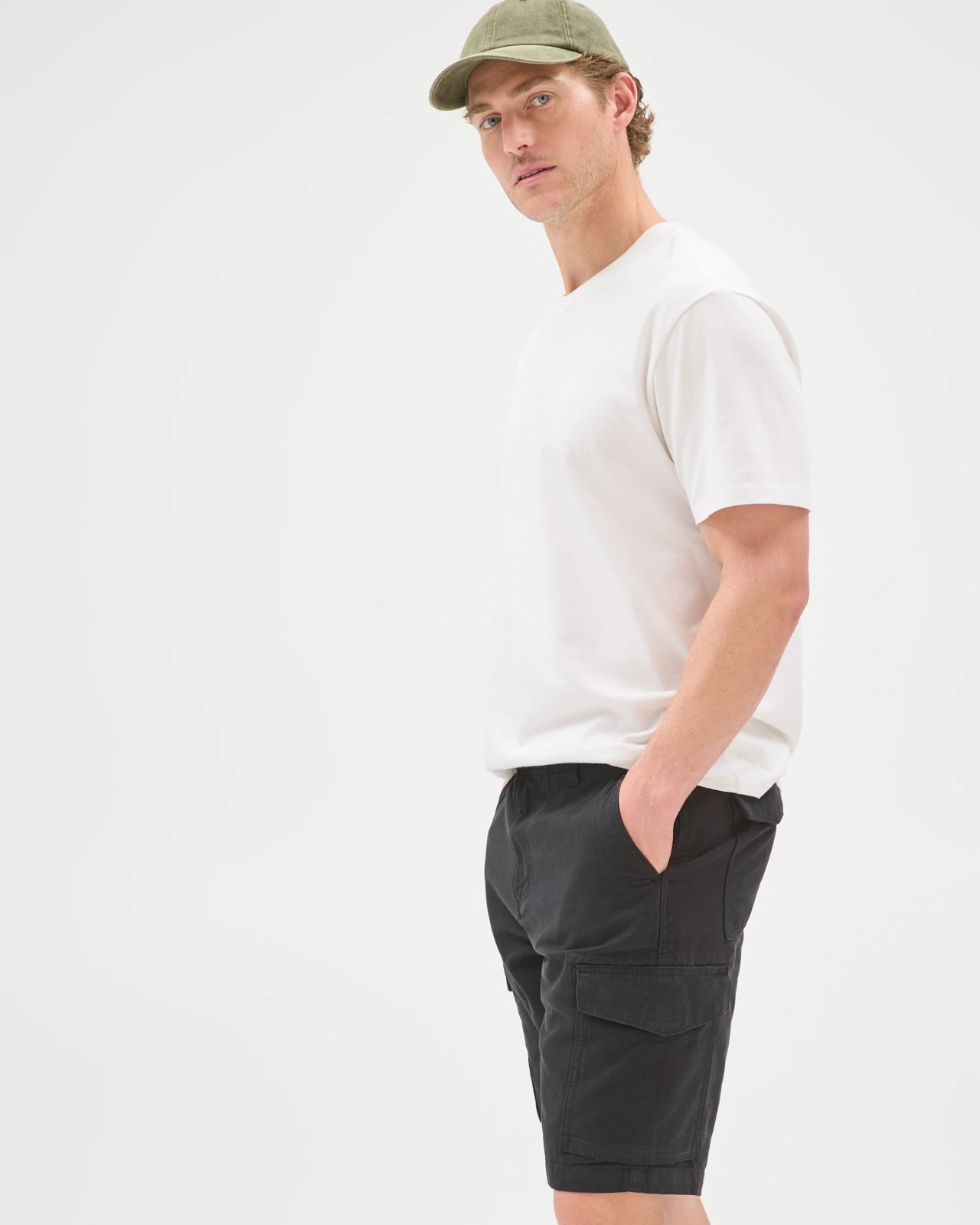 Australian Cotton Cargo Shorts - Black 5 of 5