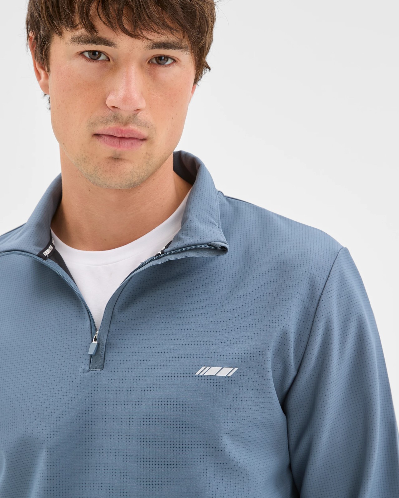 Active Bonded Quarter Zip Jumper - Steel Blue 5 of 6
