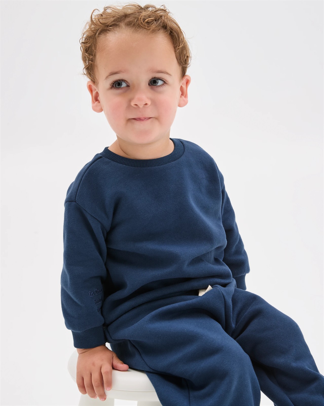 Baby Australian Cotton Blend Fleece Plain Sweatshirt - Moonlit Ocean 2 of 4