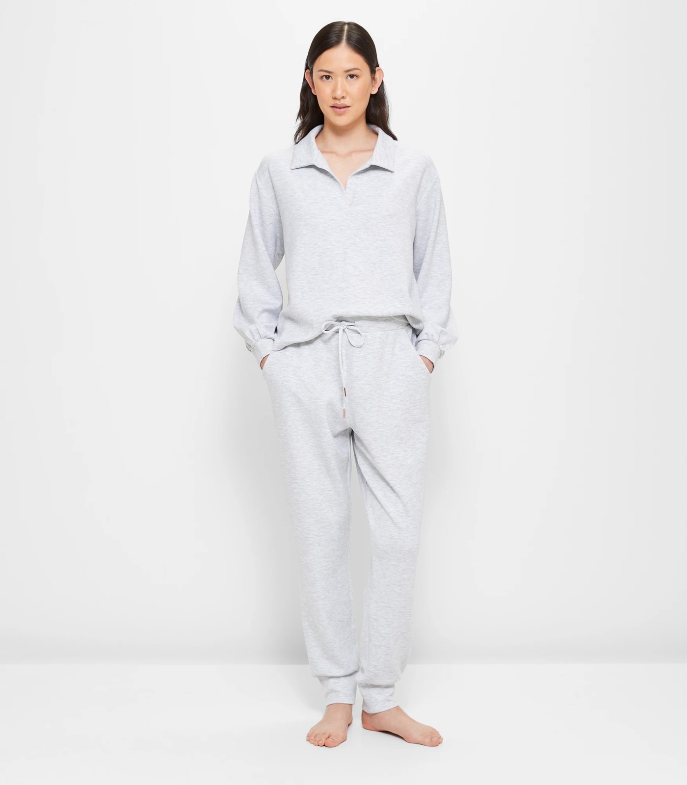 Modal Sleep Jogger Pants - Grey Marle