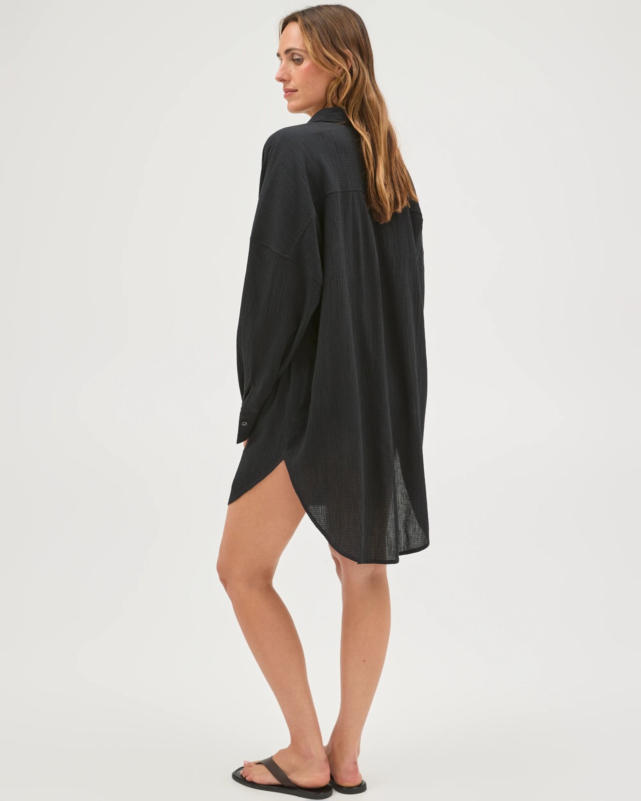 Resort Swim Maxi Shirt - Black 6 of 6