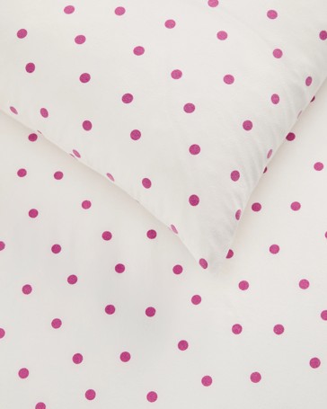 Arlo Polka Dot Stonewash 2 Pack Cotton Standard Pillowcase - Fuschia