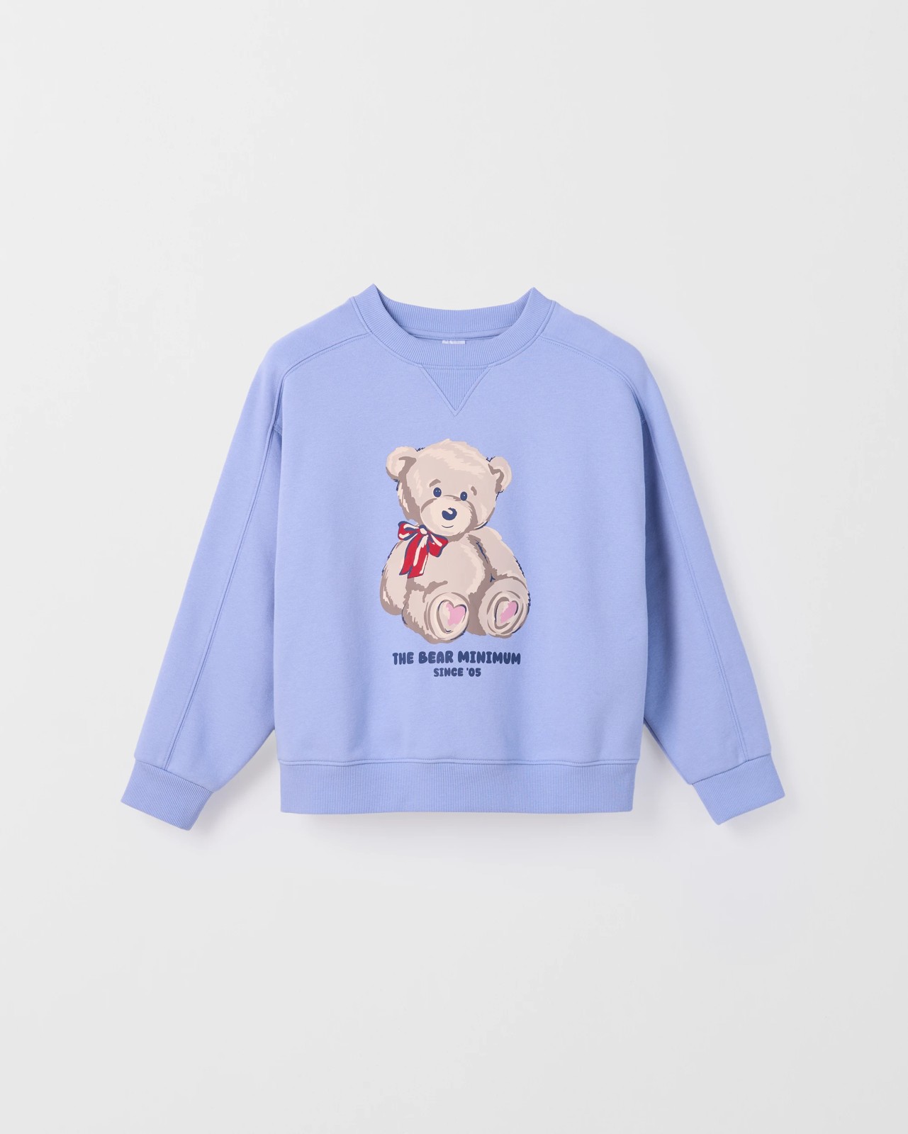 Australian Cotton Blend Long Sleeve Fleece Sweat Top - Brunnera Blue 5 of 6