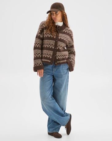 Long Sleeve Fairisle Cardigan