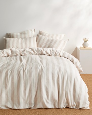 Reid Stripe Linen/Cotton Quilt Cover Set