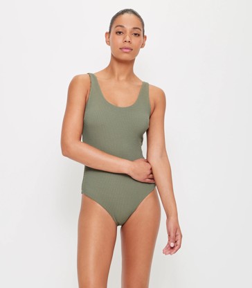 Crinkle One Piece Scoop Swim Bathers