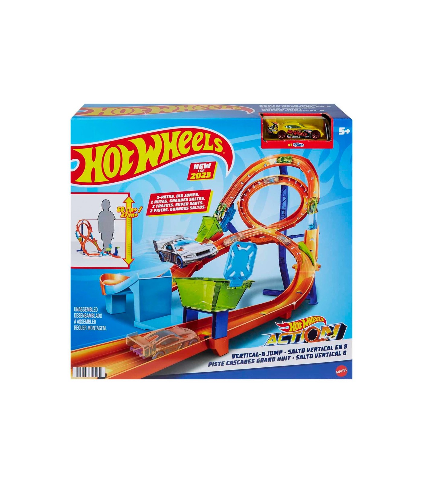 New Hot Wheels Launcher & Track Extension Authentic Mattel, Blue or Red