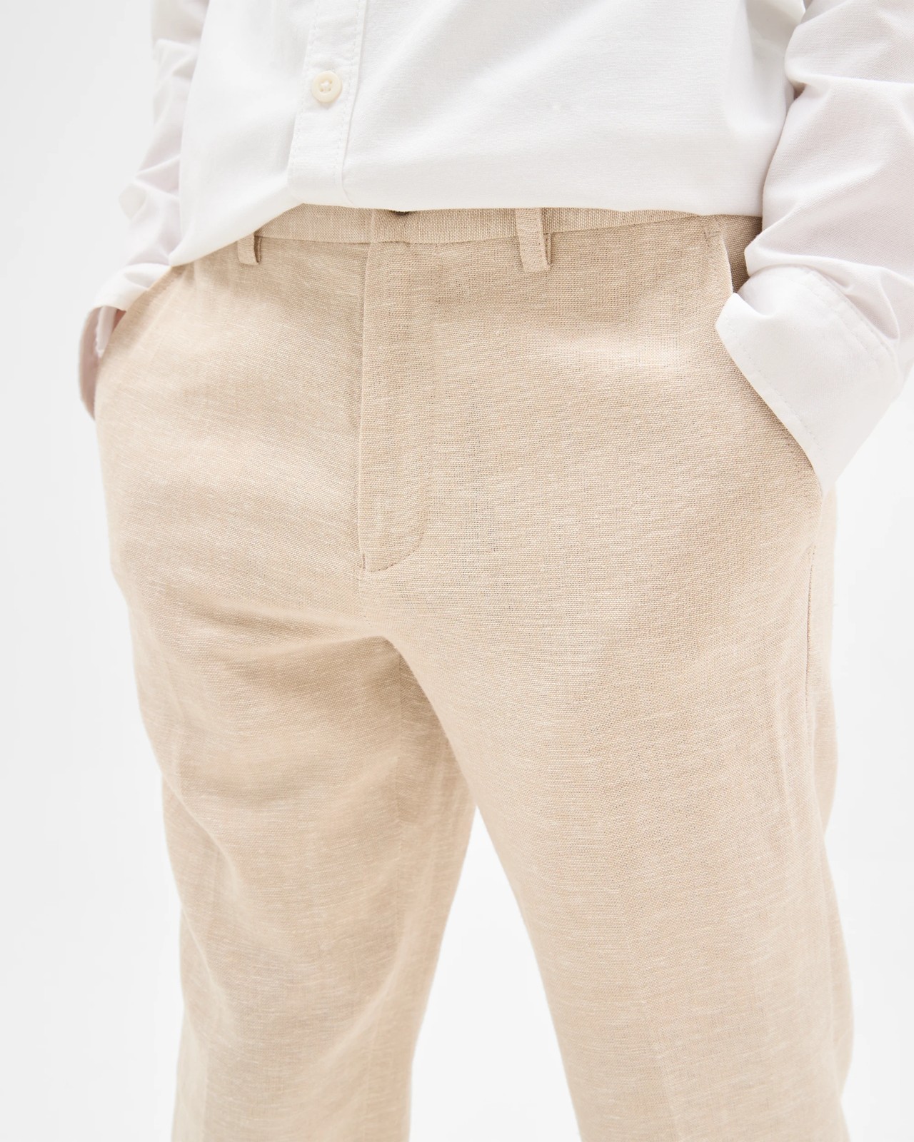 European Linen Blend Suiting Pants 3 of 4