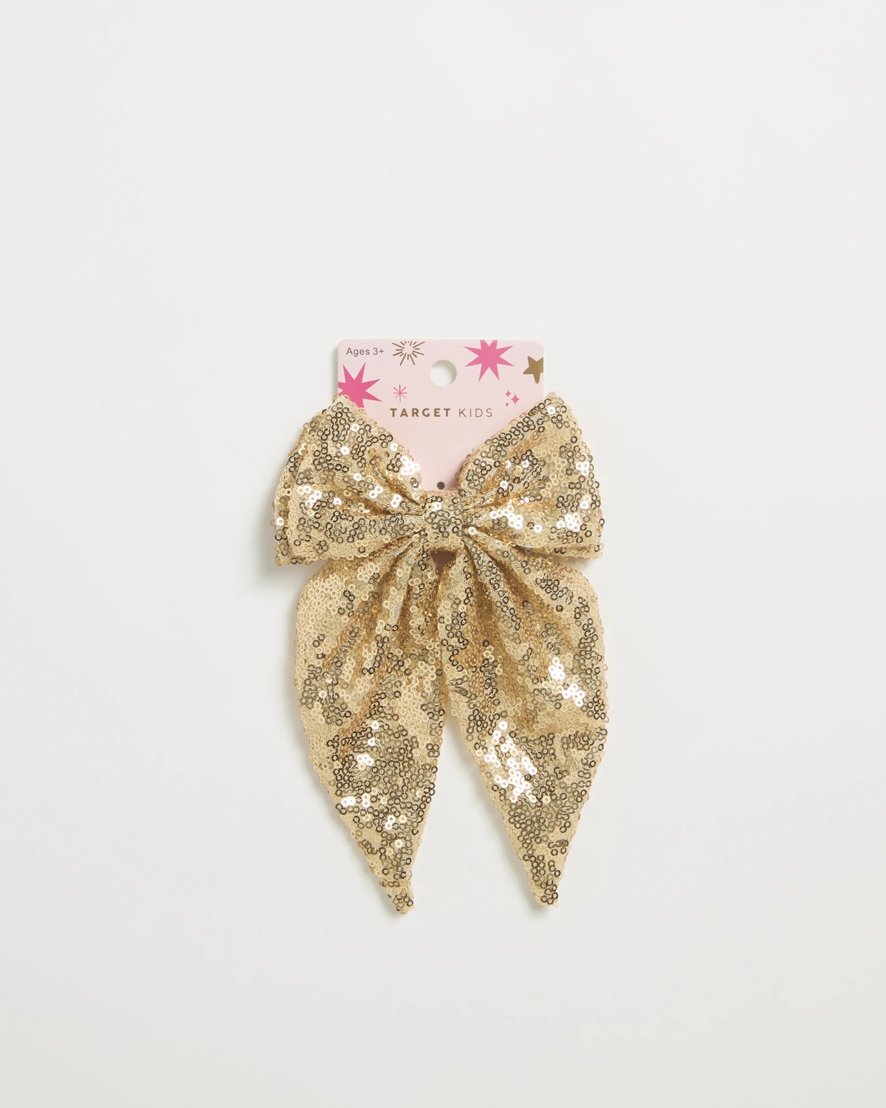 Sequin Christmas Bow Clip - Gold 3 of 3