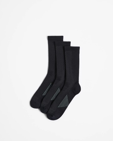 Mens Australian Cotton Blend 3 Pack Performance Crew Socks - Maxx