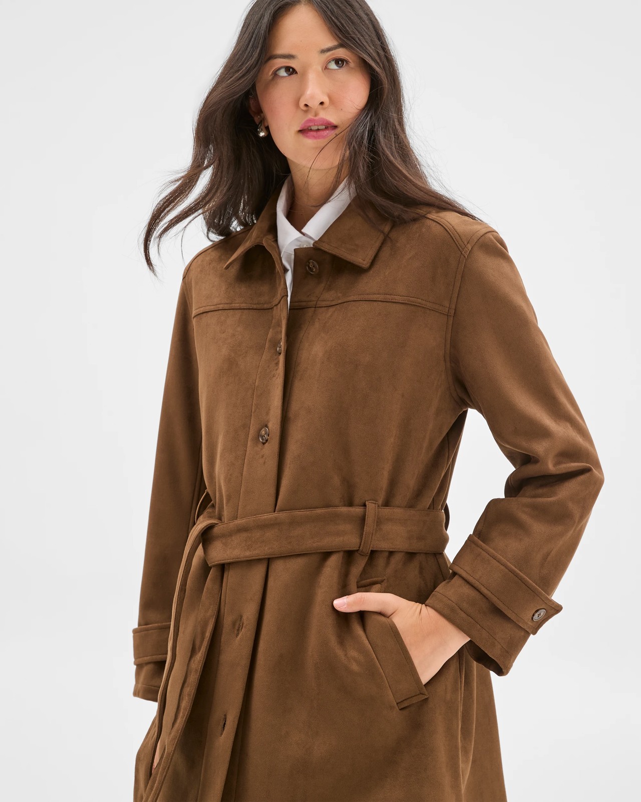 Faux Suede Long Sleeve Jacket 4 of 6