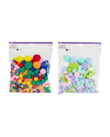 Anko 300 Piece Pom Poms - Assorted