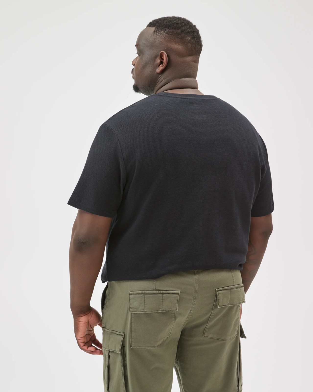 Plus Size Australian Cotton Cargo Shorts - Army 5 of 6