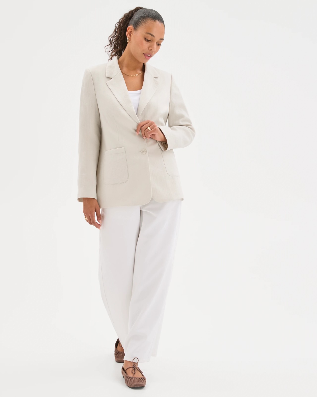 Relaxed Single Breasted Summer Blazer 5 of 6