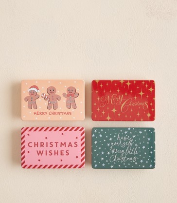 Christmas Gift Card Tin Box - Assorted