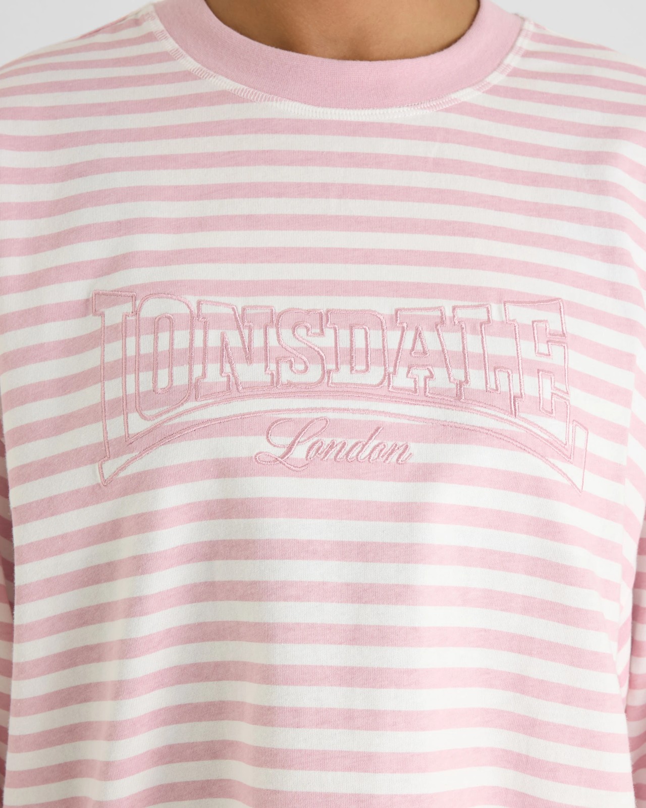 Lonsdale London Boyfriend Long Sleeve T-Shirt - Bleached Mauve 4 of 6