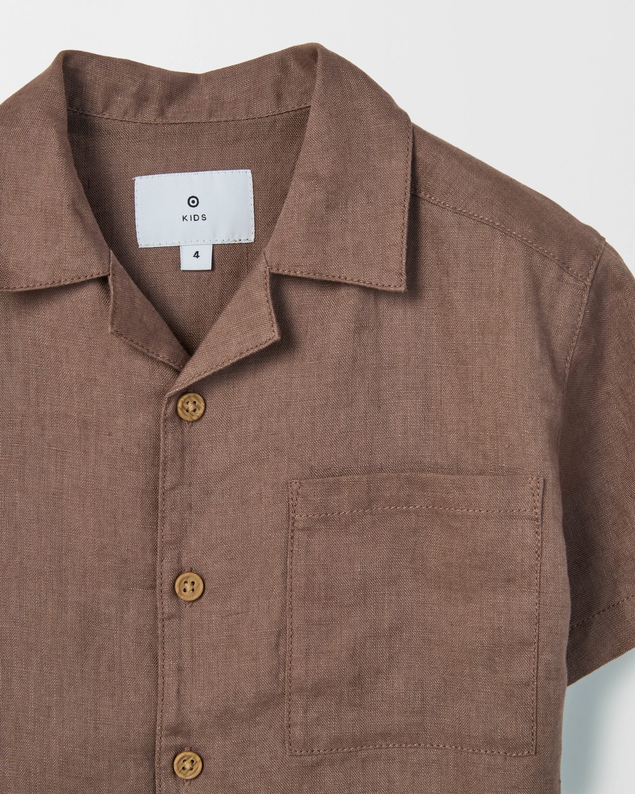 European Linen Shirt - Brown 6 of 6