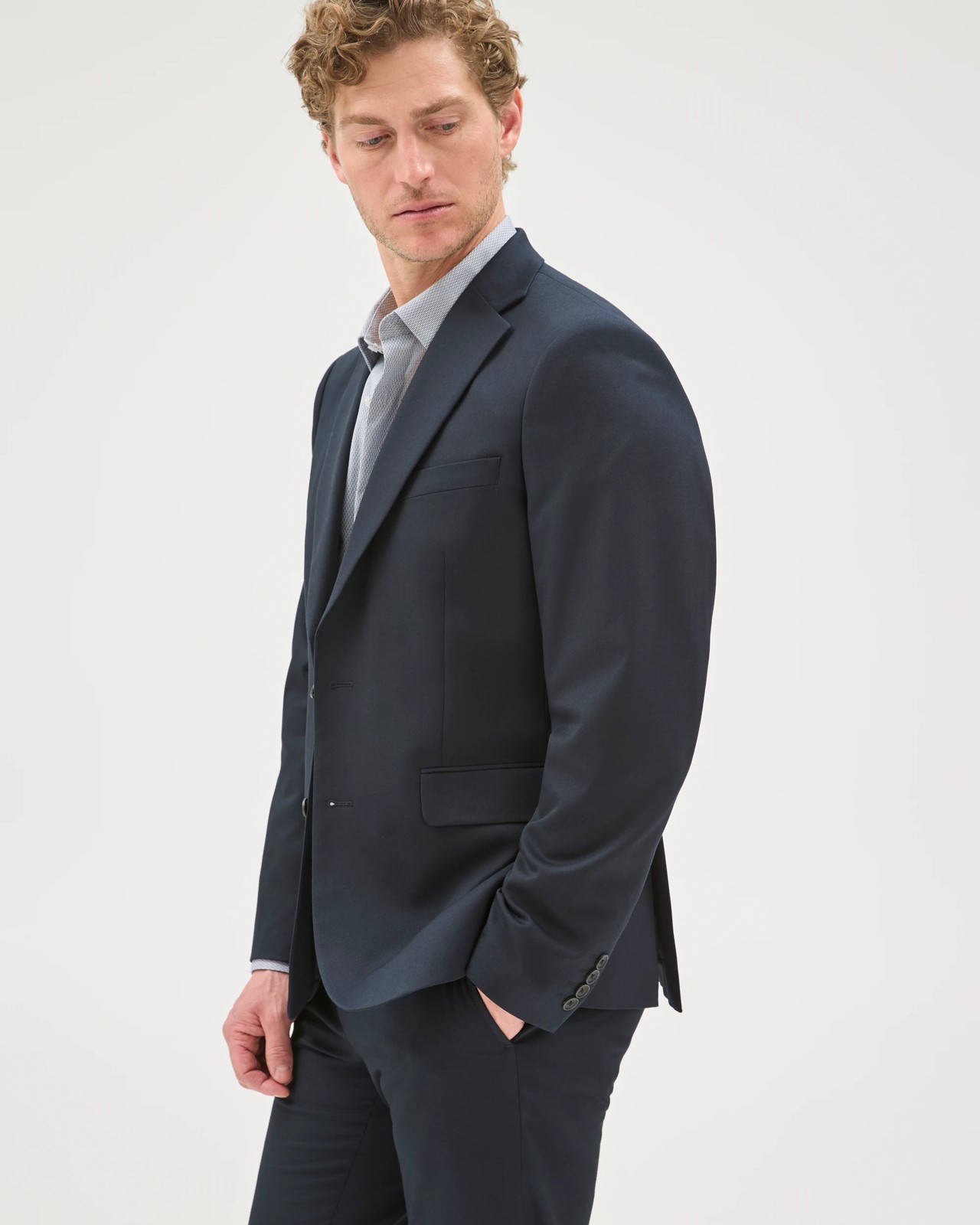 Preview Tailored Fit Suit Jacket - Navy 5 of 6