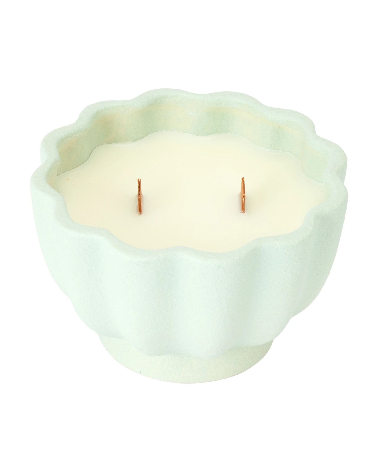 Anko Sage Wave Pedestal Ceramic Candle 2 of 6