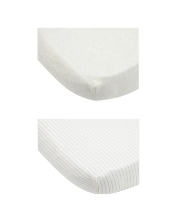 Anko 2 Pack Cotton Jersey Fitted Co-Sleeper Bassinet Sheets