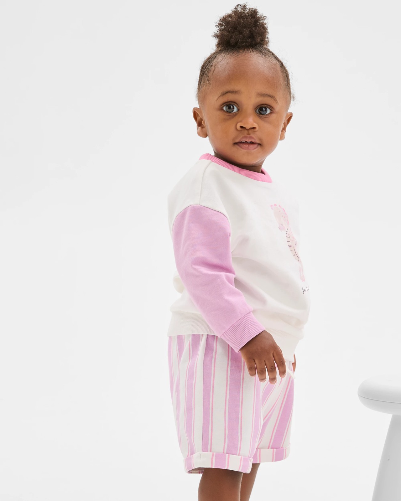 Organic Cotton Jumper and Shorts Set - Lilac 3 of 6