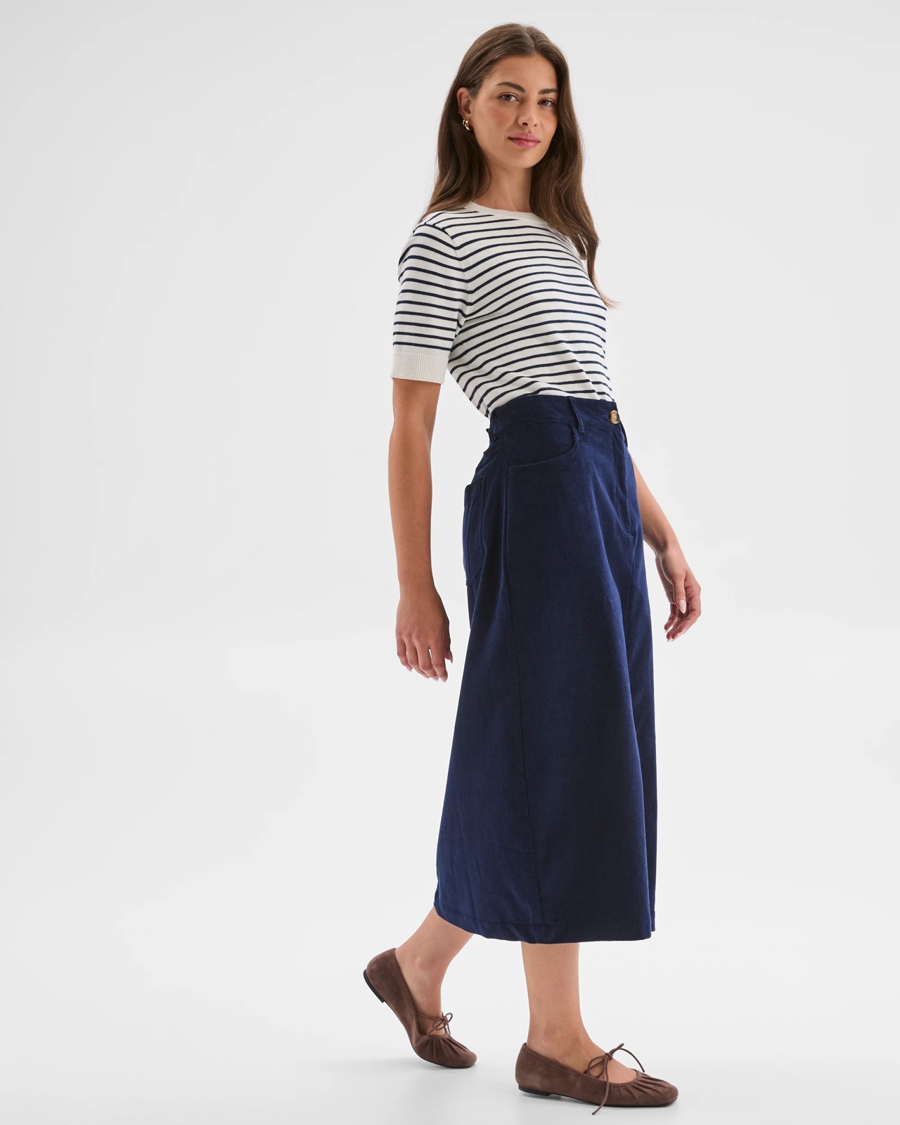 Petites Midi Corduroy Pencil Skirt 5 of 6