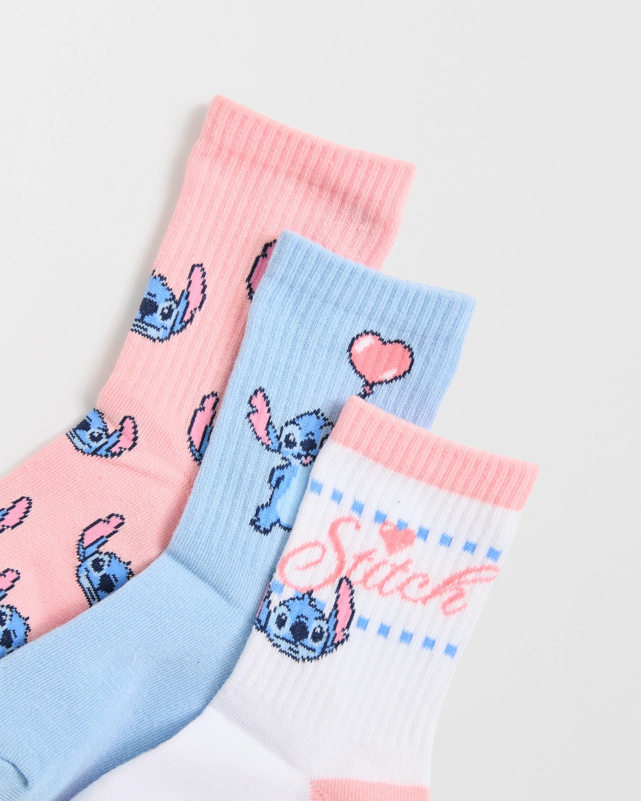 Licensed Disney Lilo & Stitch 3 Pack Crew Socks 2 of 3