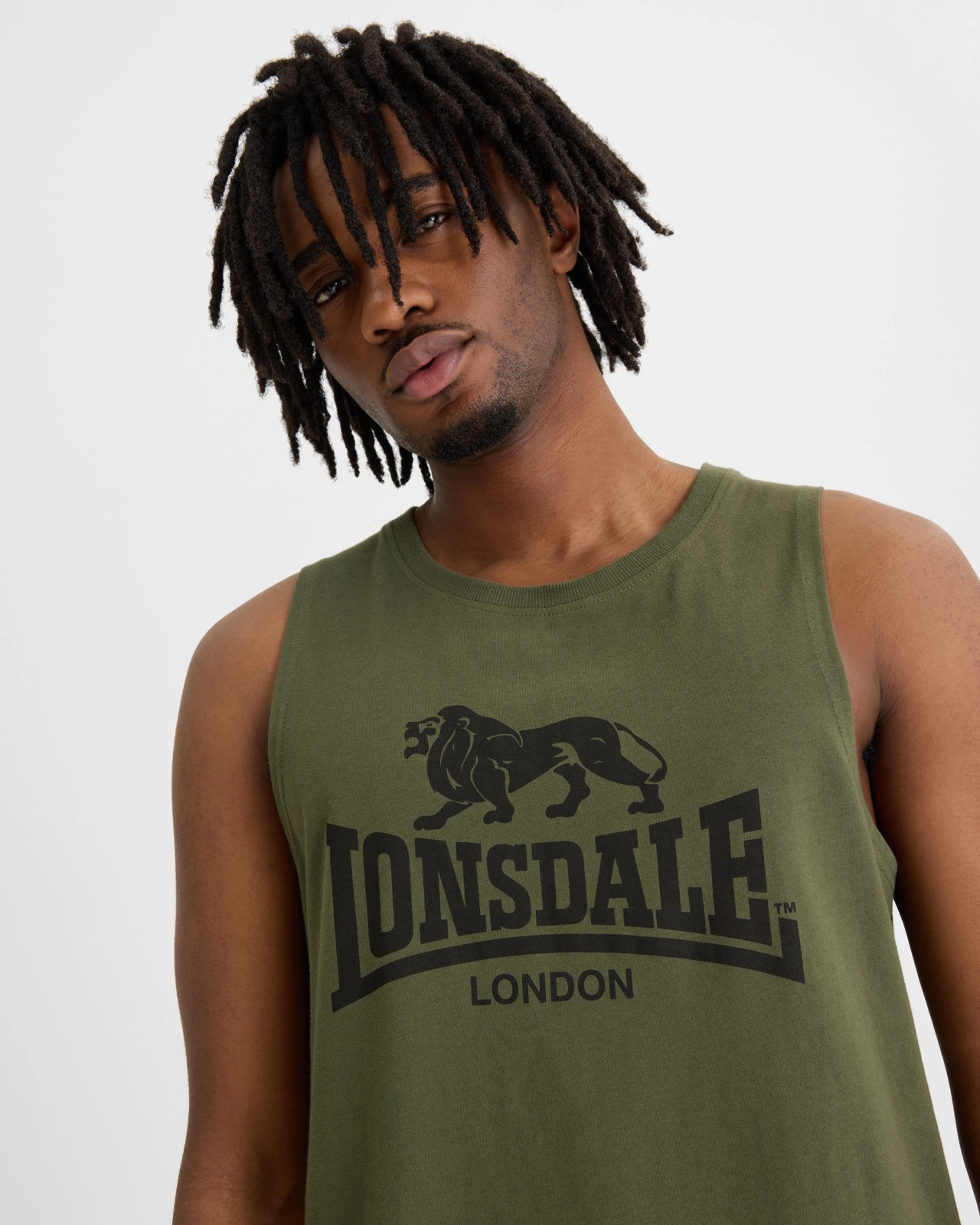 Lonsdale London Muscle Tank Top - Olive 4 of 6
