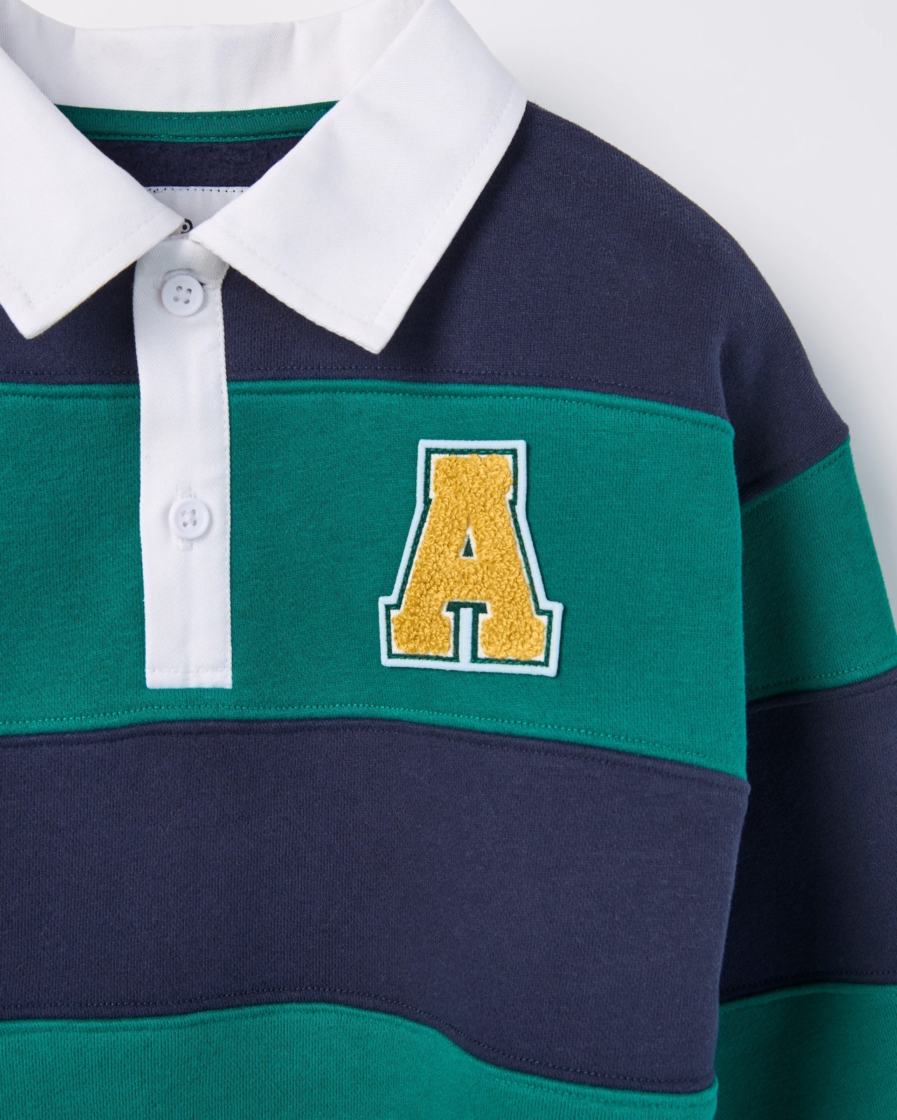 Australian Cotton Blend Heavyweight Oversized Rugby Jumper - Navy 2 of 2