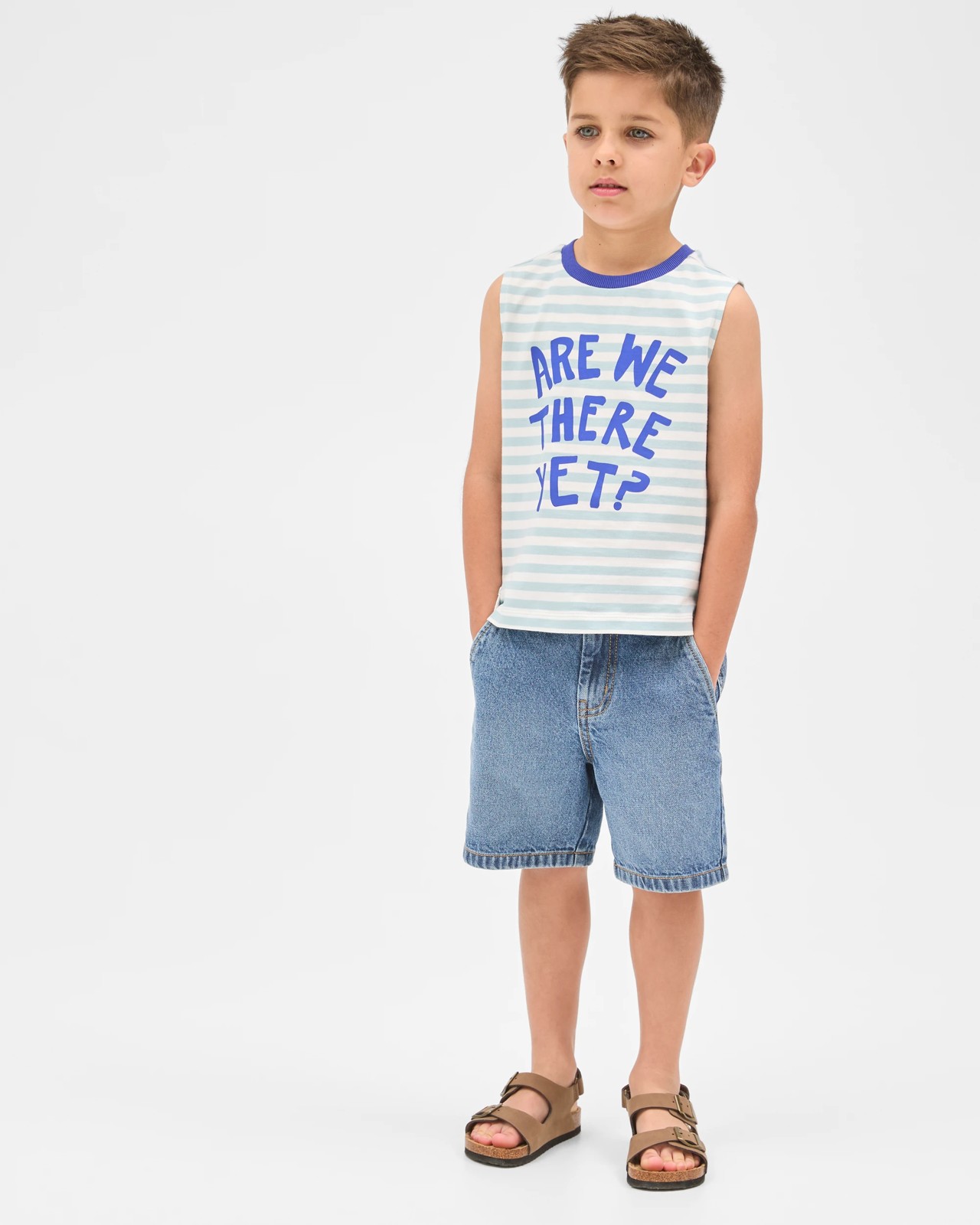 Australian Cotton Tank Top - Blue 2 of 5